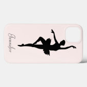 Personalisiert Pink Ballerina Tanz Silhouette Case-Mate iPhone Hülle (Rückseite (Horizontal))