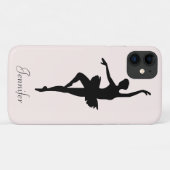 Personalisiert Pink Ballerina Tanz Silhouette Case-Mate iPhone Hülle (Rückseite (Horizontal))