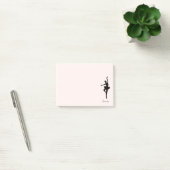 Personalisiert Pink Ballerina Tanz Silhouette Post-it Klebezettel (Büro)