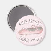 Personalisiert Pink Ballet Showstudio Lehrer Magnet (Vorderseite/Rückseite)