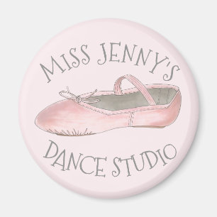 Personalisiert Pink Ballet Showstudio Lehrer Magnet