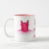 Personalisiert Pink Ballett Tutu Ballerina Tanz Ta Zweifarbige Tasse (Links)