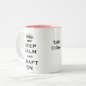Personalisiert Pink Behielt Calm 11oz Kaffeemaschi Zweifarbige Tasse (Vorderseite Links)