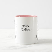 Personalisiert Pink Behielt Calm 11oz Kaffeemaschi Zweifarbige Tasse (Mittel)