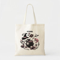 Personalisiert Pink Black Hexe Magic Halloween