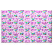 PERSONALISIERT PINK BLESSED 90. GEBURTSTAG FABRIC STOFF (Fat Quarter (45,7 x 55,9 cm))