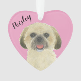Personalisiert Pink Blonde Tan Golden Shih Tzu Ornament