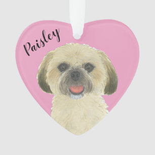 Personalisiert Pink Blonde Tan Golden Shih Tzu Ornament