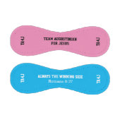 Personalisiert Pink Blue TEAM JESUS Monogram Baseball (Paneele)