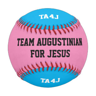 Personalisiert Pink Blue TEAM JESUS Monogram Baseball