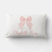 Personalisiert Pink Bow Coquette Ästhetik Baby Lendenkissen (Vorderseite)