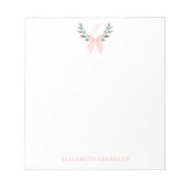 Personalisiert Pink Bow Coquette Ästhetik Notizblock (Vorderseite)