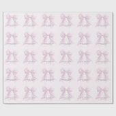 Personalisiert Pink Bow Girl Coquette Babydusche Geschenkpapier (Flach)