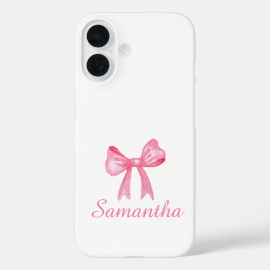 Personalisiert Pink Bow Krawatte iPhone Case|Indiv Case-Mate iPhone Hülle (Rückseite)