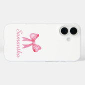 Personalisiert Pink Bow Krawatte iPhone Case|Indiv Case-Mate iPhone Hülle (Rückseite (Horizontal))