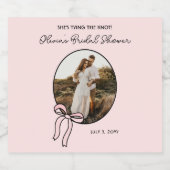 Personalisiert Pink Bridal Bow Dusche Sparkling We Schaumweinetikett (Einzelnes Label)