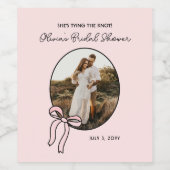 Personalisiert Pink Bridal Bow Dusche Weinetikette Weinetikett (Einzelnes Label)