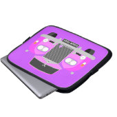 Personalisiert Pink British Classic Limousine Laptopschutzhülle (Vorne Knopf)