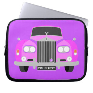 Personalisiert Pink British Classic Limousine Laptopschutzhülle