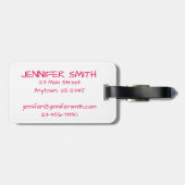 Personalisiert Pink Cake Pop Bäckerei Feinschmecke Gepäckanhänger (Rückseite horizontal)