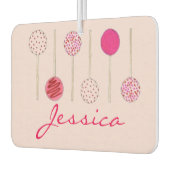 Personalisiert Pink Cake Pops Backen Nachtisch Fei Autolufterfrischer (Links)