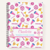 Personalisiert Pink Cheerleader Megaphon Notizblock (Vorderseite)