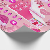 Personalisiert Pink Christmas Geschenkpapier (Ecke)
