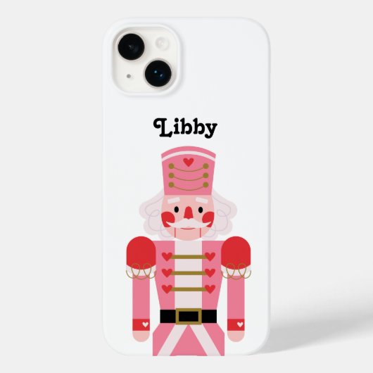 Personalisiert Pink Christmas Nutcracker White Case-Mate iPhone Hülle (Rückseite)