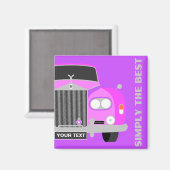 Personalisiert Pink Classic British Limousine Car Magnet (Vorderseite/Rückseite)