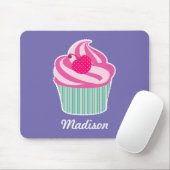 Personalisiert Pink Cupcake WIth Polka Dot Cherry Mousepad (Mit Mouse)