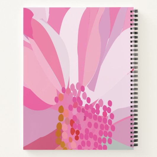 Personalisiert Pink Daisy Blume Notizblock (Rückseite)