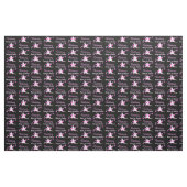 PERSONALISIERT PINK DANCING STAR FABRIC STOFF (Yard (91,4 cm))