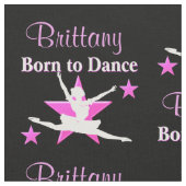 PERSONALISIERT PINK DANCING STAR FABRIC STOFF (Nahaufnahme)