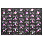 PERSONALISIERT PINK DANCING STAR FABRIC STOFF (Fat Quarter (45,7 x 55,9 cm))