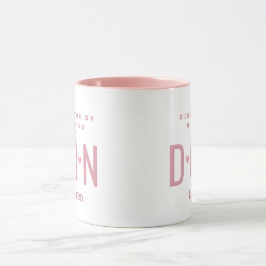Personalisiert Pink DON Director of Nursing Tasse (Zentrum)