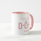 Personalisiert Pink DON Director of Nursing Tasse (VorderseiteRechts)