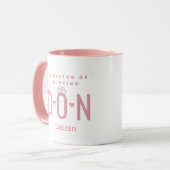 Personalisiert Pink DON Director of Nursing Tasse (Vorderseite Links)