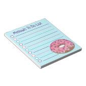 Personalisiert Pink Donut Doughnut Sprinkles Feins Notizblock (angewinkelt)