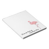 Personalisiert Pink Flamingo Stationery Notizblock (angewinkelt)
