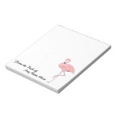 Personalisiert Pink Flamingo Stationery Notizblock (Rotiert)