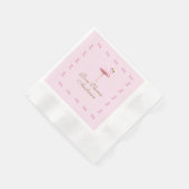 Personalisiert Pink Flamingo Themed Serviette (Ecke)