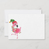 Personalisiert Pink Flamingo Tropical Christmas Mitteilungskarte (Rückseite)
