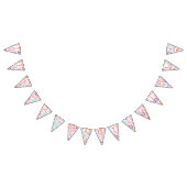 Personalisiert Pink Floral Patten Baby Girl Wimpelkette (Alle)