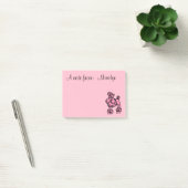 Personalisiert Pink Französisch Poodle Post It Not Post-it Klebezettel (Büro)