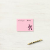 Personalisiert Pink Französisch Poodle Post It Not Post-it Klebezettel (Auf Schreibtisch)