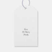 Personalisiert Pink Gingerbrot Weihnachten Geschenkanhänger (Rückseite)