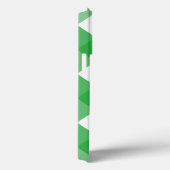 Personalisiert Pink Gingham iPhone Case mit Name (Rückseite / Rechts)