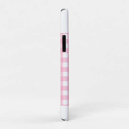 Personalisiert Pink Gingham Kariert Case-Mate iPhone Hülle (Hinten/Rechts)