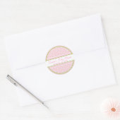 Personalisiert Pink Gingham Stickers (Umschlag)