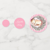Personalisiert Pink Girl's Baby Shower Confetti Konfetti (Vorderseiten)
